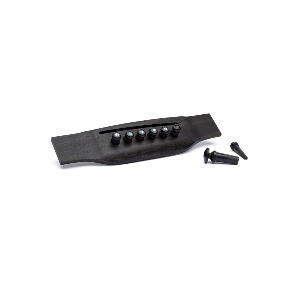Martin 18APP50 Bridge and End Pin Set – Ebony with Pearl Inlays