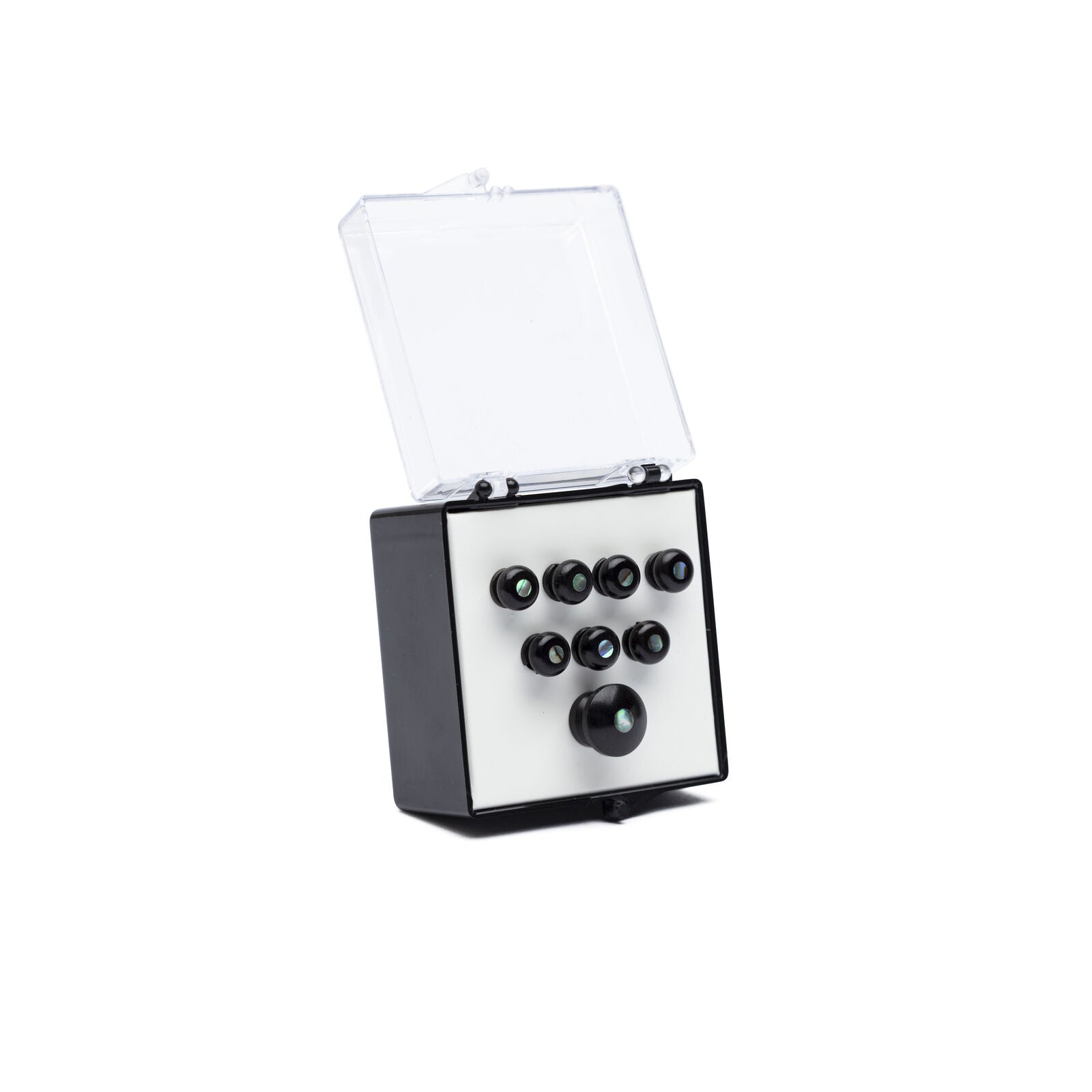 Martin 18APP50 Bridge and End Pin Set – Ebony with Pearl Inlays