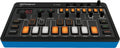 Roland J-6 synthesizer with buttons, knobs, LED display, and audio jacks on top panel