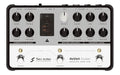 Top view of a Two notes ReVolt Guitar preamp and boost pedal with multiple knobs, footswitches, and a visible tube.