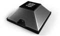 Black and gray pyramid-shaped device with perforated metal sides and Solid State Logic branding on top.