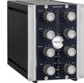 Front panel of an elysia neo xpressor audio processor showing multiple control knobs and LED indicators.