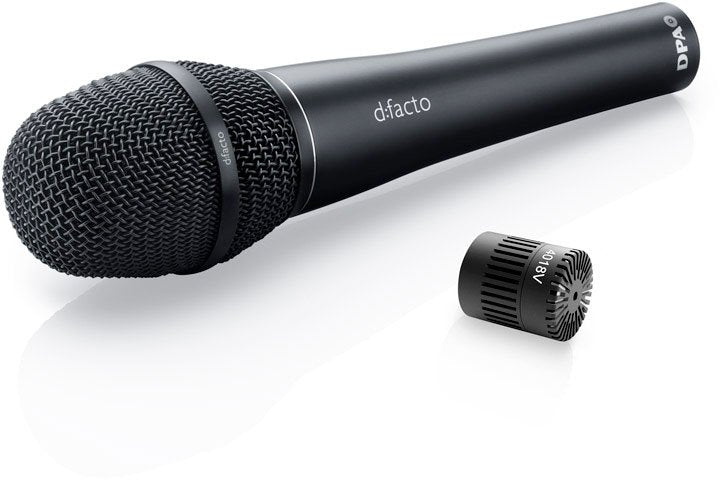 Black handheld microphone with detachable capsule marked 'A-B CUP' shown on a white background.
