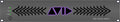 Front panel of a gray AVID Pro Tools MTRX II audio device with power button and status LEDs.