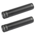 Two black cylindrical microphones with grille on one end and '2015' printed on the other end.