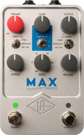 Silver guitar pedal with knobs, toggle switches, and two foot switches labeled COMP 1 and COMP 2
