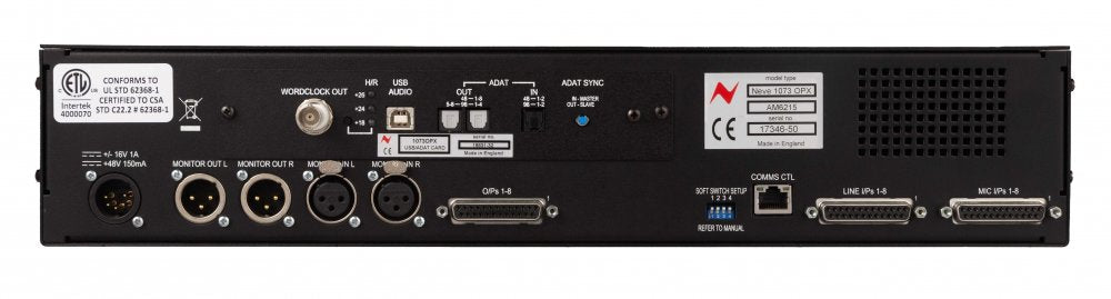 AMS NEVE 1073OPX with ADAT/USB Digital I/O Card Bundle — Preamp / DI