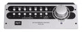 Front panel of a silver SPL Surround Monitor Controller with buttons for speaker selection and a large volume knob.