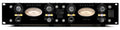 Front panel of a black Avalon audio device with knobs, VU meters, toggle switches, and XLR input.