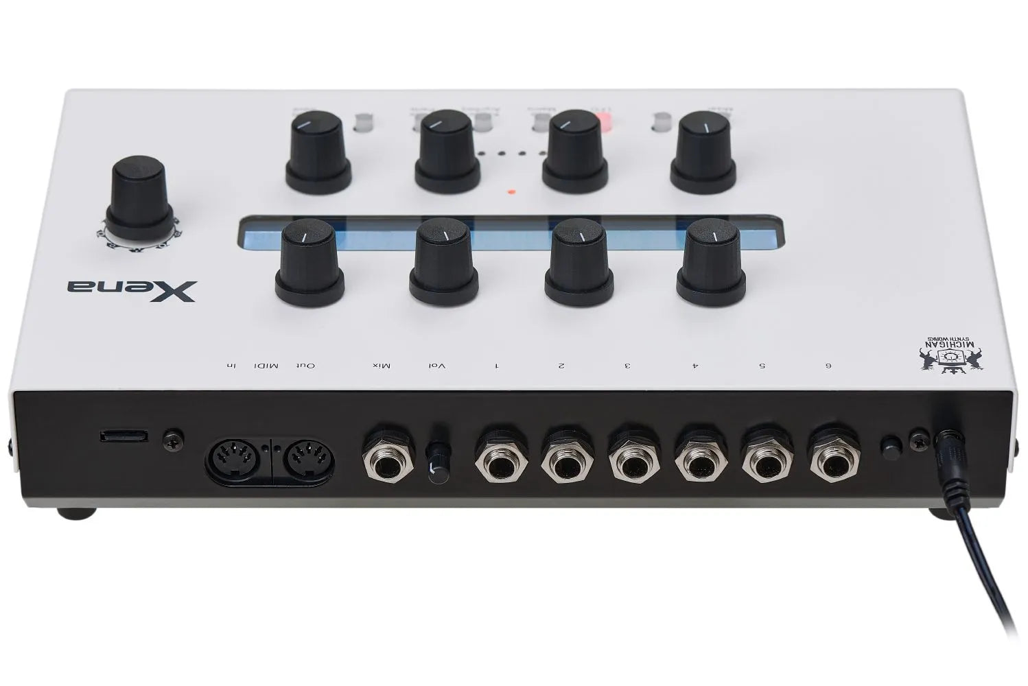 Michigan Synth Works Xena 6 voice 3109 - White, keyboard synthesizer instrument