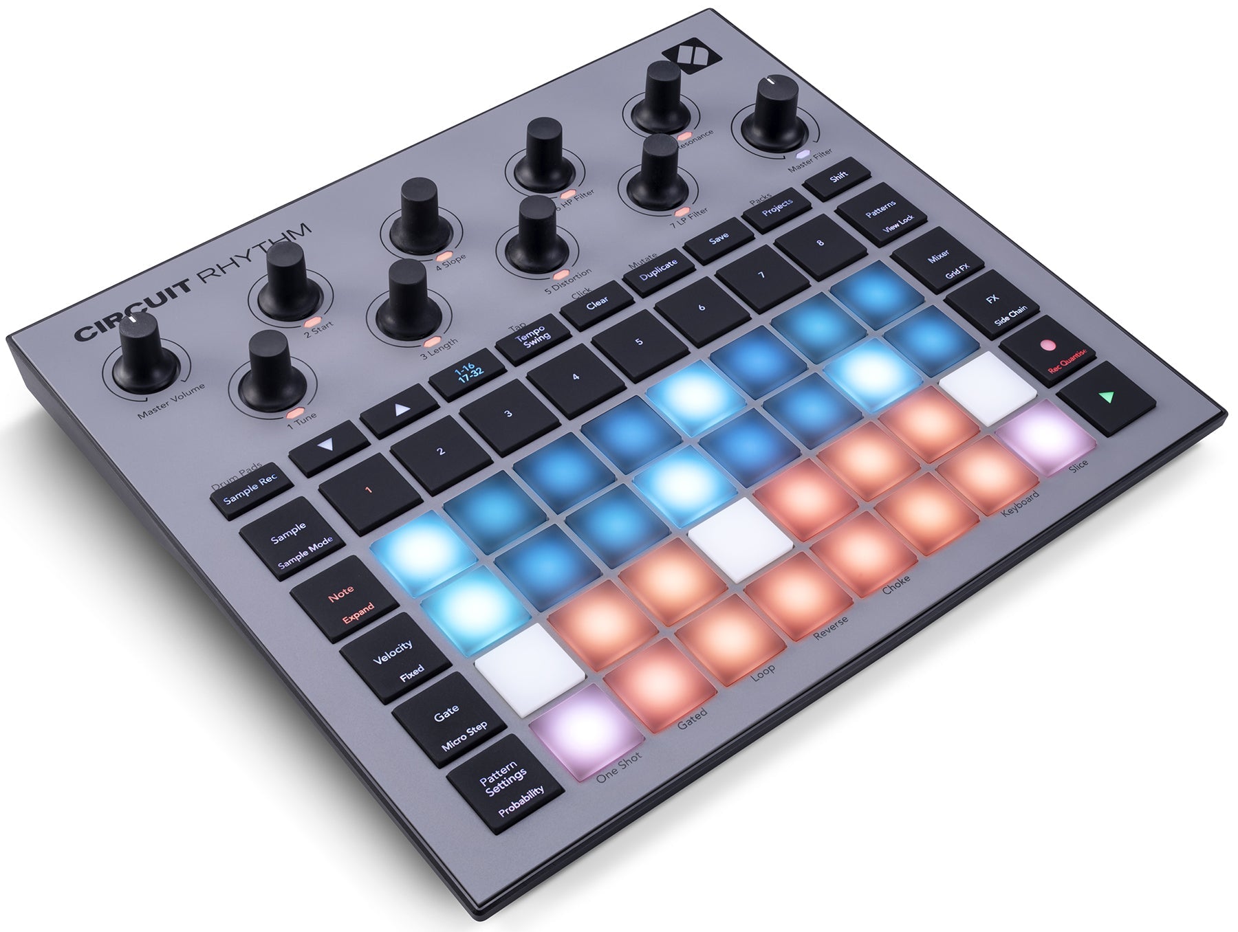 Novation Circuit Rhythm Groovebox and Standalone Sampler, hardware music sampling instrument