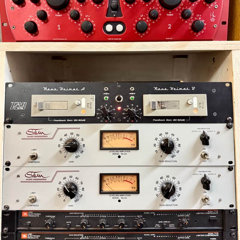 Telefunken V78 tube microphone preamplifier stereo rack c 1960 TAB Siemens maihak v72 v76