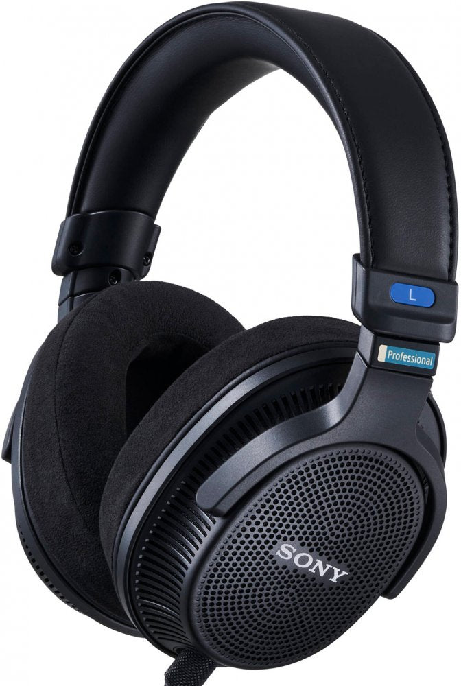 Black over-ear wired headphones with cushioned ear pads and 'SONY' logo on the ear cup.