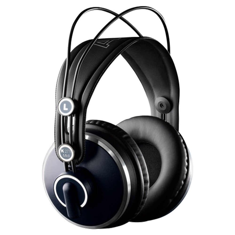 Black over-ear headphones with padded headband and ear cups labeled L and K 271 MkII.