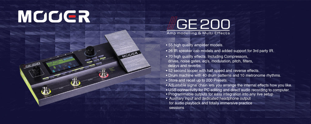 Mooer GE200 Amp Modeling & Multi Effect Processor