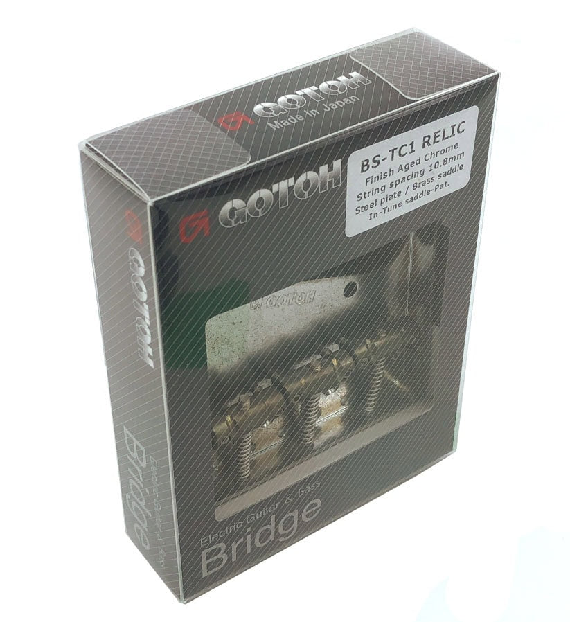 Gotoh BS-TC1 Aged Nickel Relic Series Vintage Style In-Tune Guitar Bridge