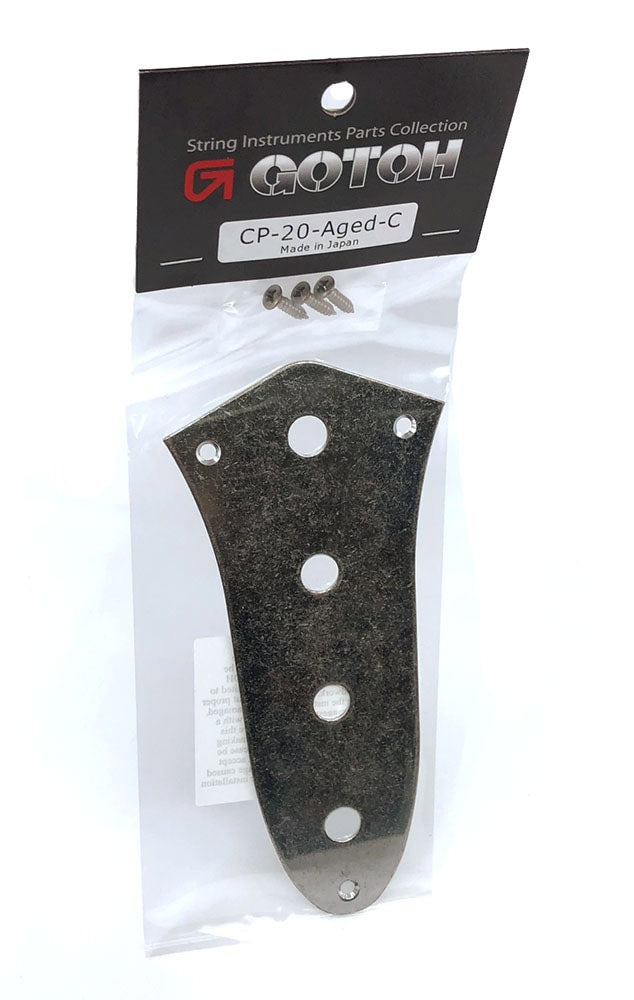 Gotoh CP-20 Aged Chrome Relic Series Bass Control Plate