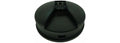 Black circular headphone capsule or ear pad part shown from top view.