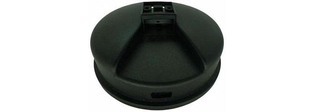 Black circular headphone capsule or ear pad part shown from top view.