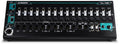 Black audio mixer with 16 XLR input connectors, multiple XLR output connectors, USB and Ethernet ports, and a headphone volume knob.