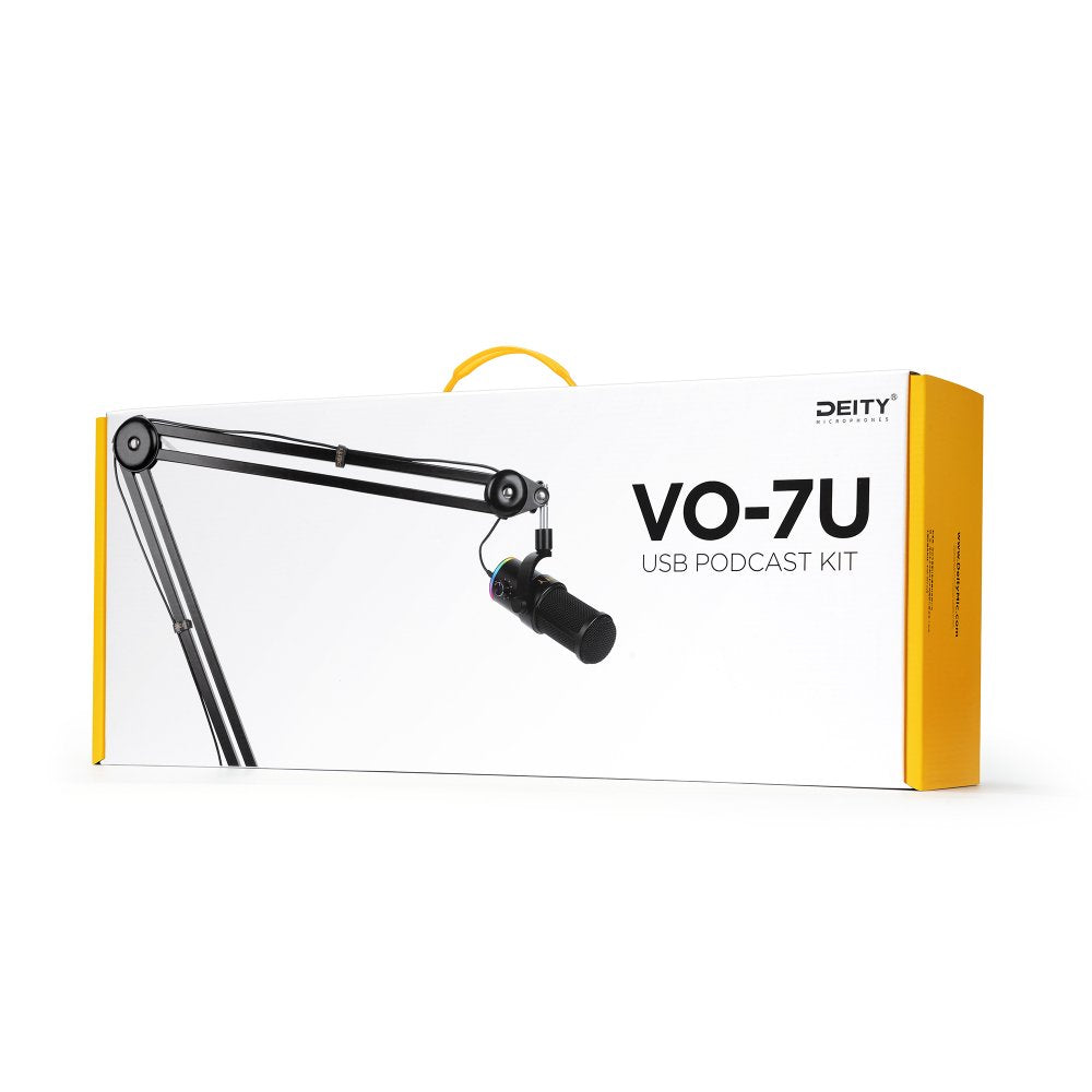 DEITY MICROPHONES VO-7U Podcast Kit - Black Edition (USB Microphone), studio recording microphone body