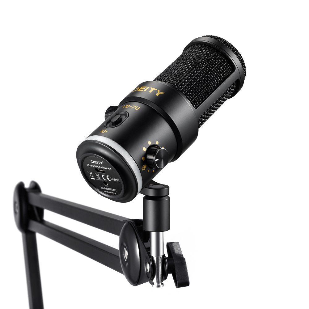 DEITY MICROPHONES VO-7U Podcast Kit - Black Edition (USB Microphone), studio recording microphone body
