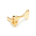 Gold metal tuning peg with gear and tuning key labeled Hipshot on a white background.