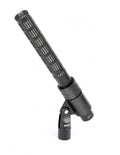 Black shotgun microphone labeled 2017 on a mic clip with DPA branding visible