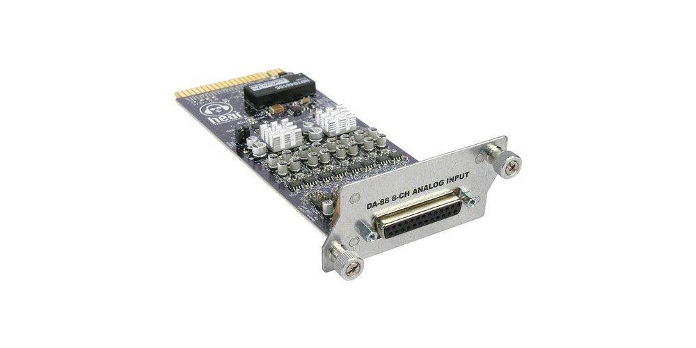 Circuit board with metal bracket and DB-25 female connector labeled DA-88 8-CH ANALOG INPUT