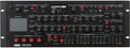 Front panel of KORG Modwave synthesizer module with knobs, buttons, and display screen visible.