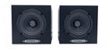 Pair of black square speakers with a single driver and Auratone logo on each front panel.