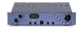 Manley Steelhead RC phono stage: rack-width tube phono preamplifier with metal faceplate, front-panel rotary controls for cartridge loading and gain, and an illuminated Manley badge; paired with its separate external power supply chassis.