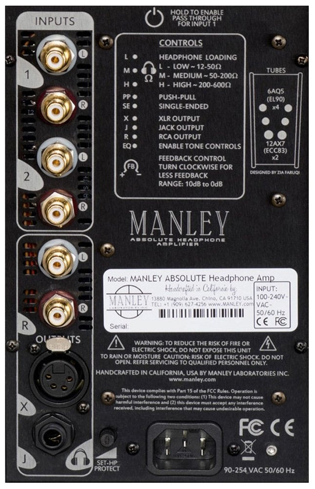 MANLEY LABS Absolute Headphone Amplifier - Black — Headphones