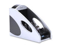 Silver and black headphone amplifier with glass tubes and control knobs, branded MANLEY