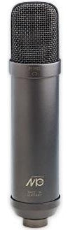 Black cylindrical microphone with grille and Microtech Gefell logo on the body.