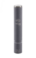 Gray cylindrical microphone with SCHOEPS logo and model CMD 42 visible, showing top and side views
