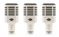 Three identical white microphones with black grille and 'Standard SD-3' text on each front, arranged side by side.