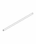 Long white cylindrical metal tube shown on white background.