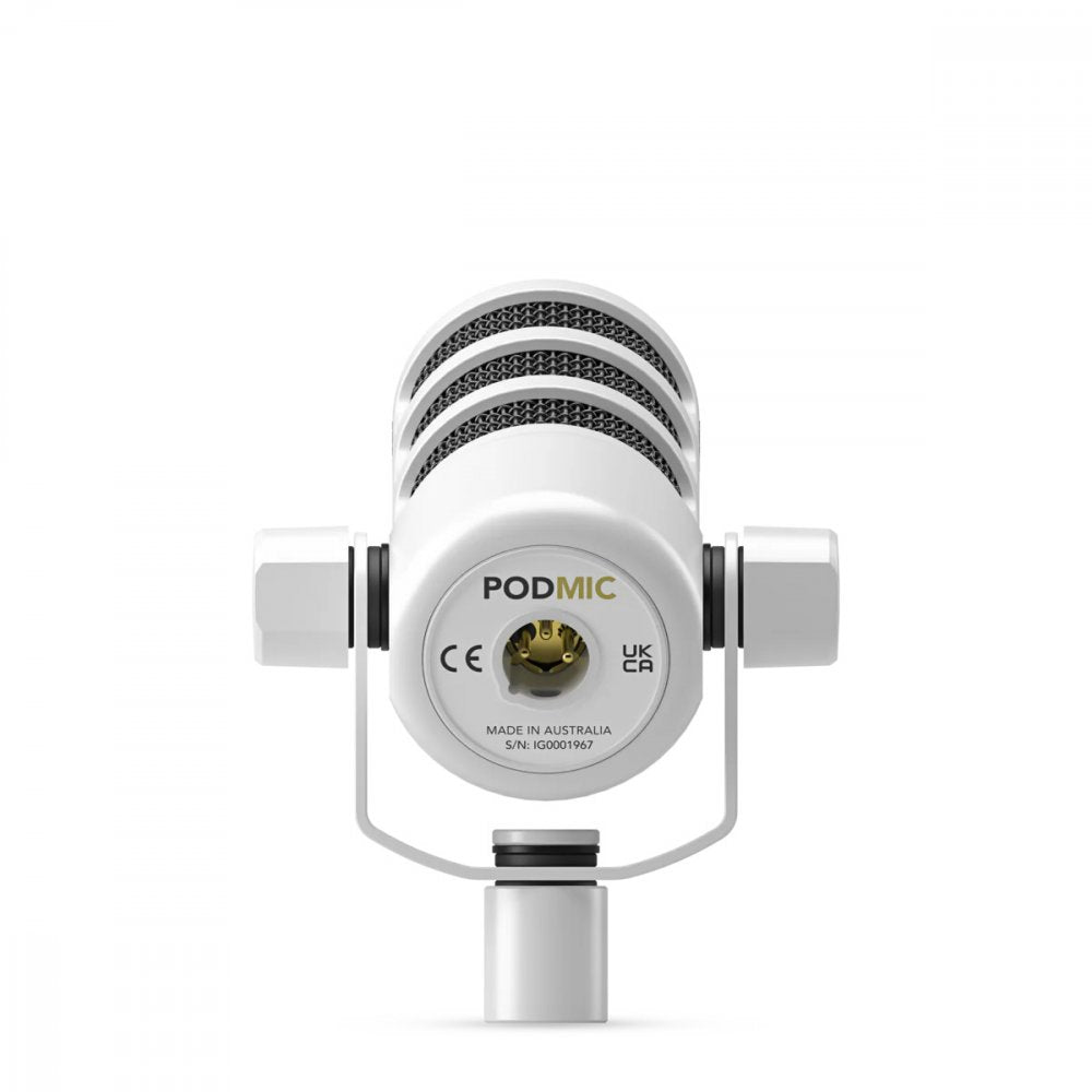 RODE PodMic White — Microphone, studio recording microphone body