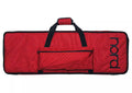 Red and black soft carrying case with handles and pocket, labeled with 'nord' text.