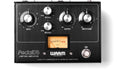 Black WARM AUDIO Pedal76 compressor pedal with four rotary knobs, VU meter, and footswitch on front panel.