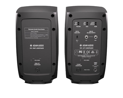ADAM D3V Monitors Black — Studio Monitor, nearfield reference loudspeaker