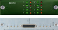 Front panel with LEDs and rear panel with a multi-pin D-sub analog output connector labeled BDA8.