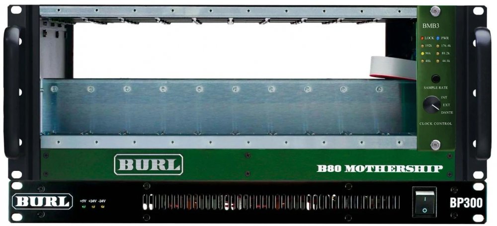 Rack-mounted B80 Mothership device with BMB3 module and BP300 power supply visible