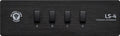 Black audio device front panel with four labeled buttons A to D and LS-4 4 Channel Line Selector text.