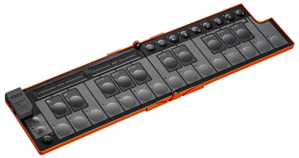 KORG nanoKEY Fold - Lava Orange — MIDI Controller, MIDI performance control surface