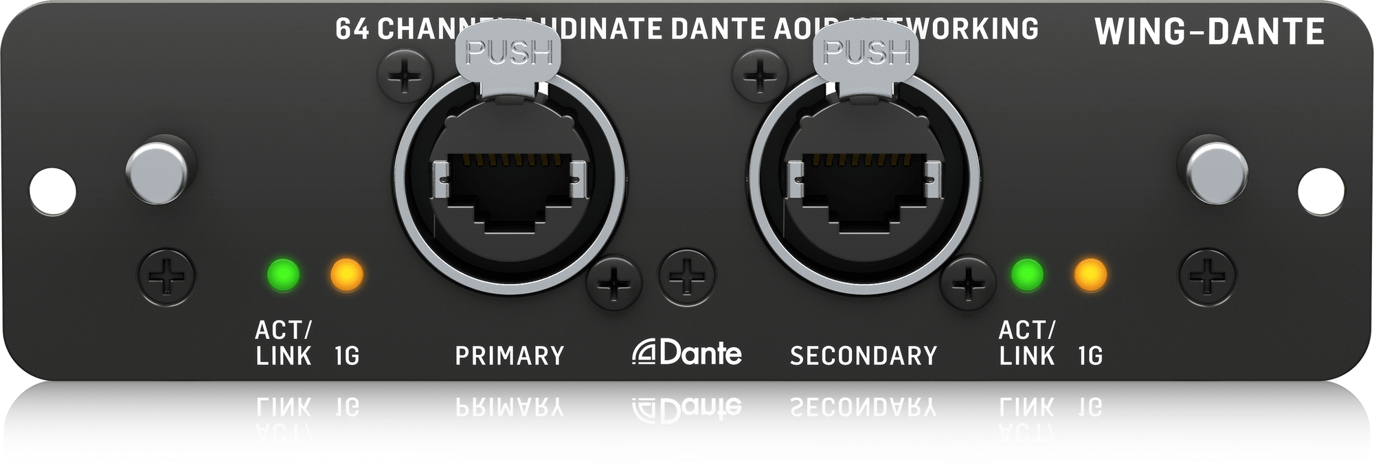 WING-DANTE Expansion Card for 64x64-Channel Audinate Dante AoIP Networking