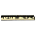 Full-length black and off-white keyboard synthesizer labeled numacompact with control knobs and buttons on top panel.