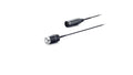 Black microphone capsule with attached cable and 3-pin male XLR connector on white background.