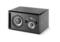 Black studio monitor speaker with dual drivers and circular Beryllium tweeter on front panel.